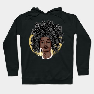 Afro Fist Woman Hoodie